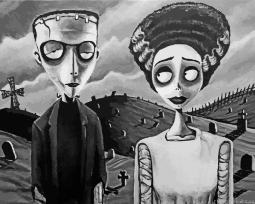Bride And Frankenstein Painting By Numbers.png