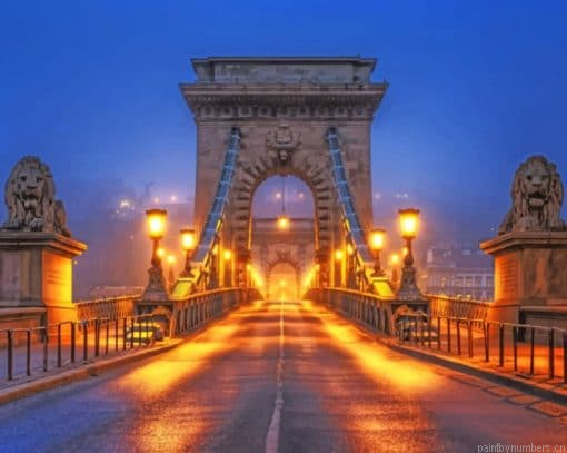 Bridge In Budapest Hungary Painting By Numberss.png