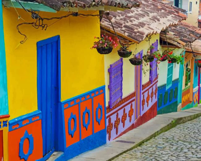 Bright Little Houses In Colombia Painting By Numberss.png