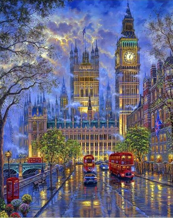 British London Night Cities Painting By Numbers.png