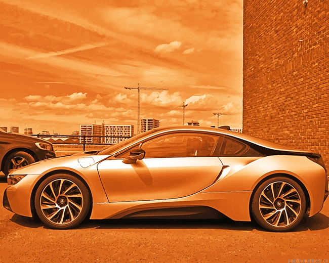 Brown Bmw Cars Painting By Numberss.png