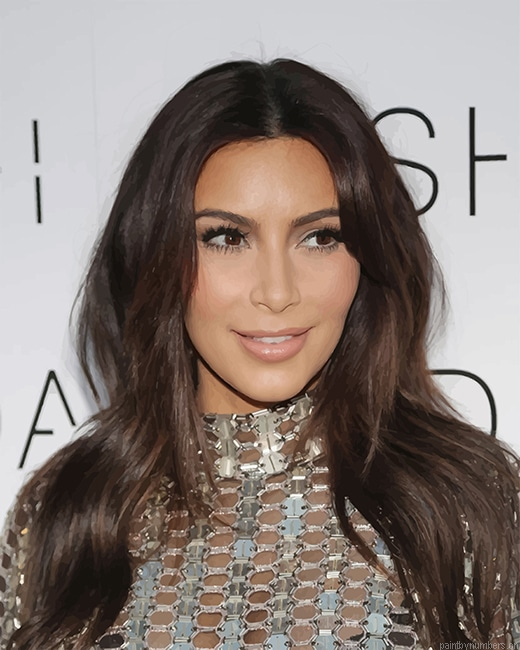 Brown Haired Kim Kardashian Painting By Numberss.png