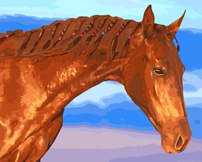 Brown Horse Painting By Numberss.png