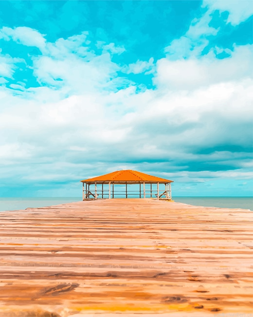 Brown Sea Hut Painting By Numberss.png