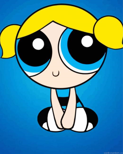 Bubbles Powerpuff Painting By Numberss.png