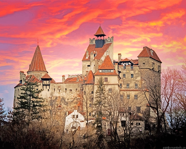 Budapest Hungary Dracula Castle Buildings Painting By Numberss.png