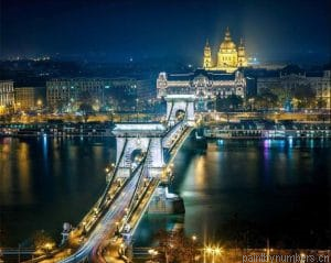 Budapest At Night Cities Painting By Numbers.png