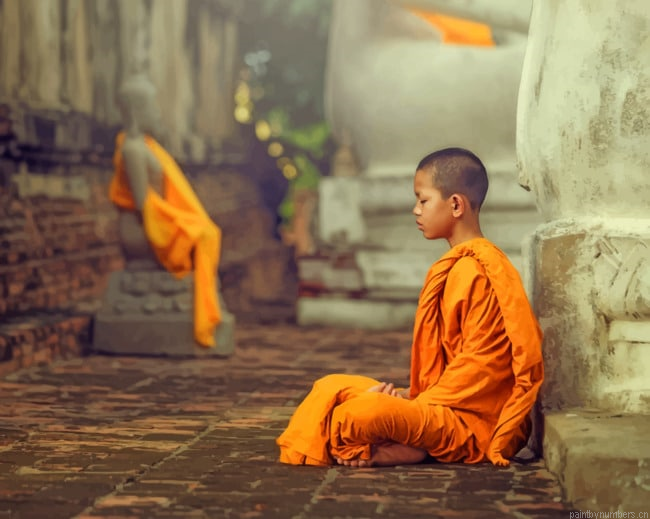 Buddhist Child Painting By Numberss.png
