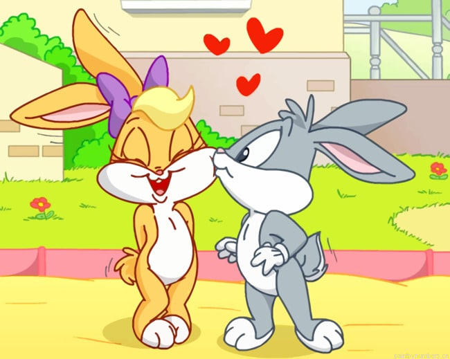 Bugs Bunny Lovers Cartoons Painting By Numbers.png