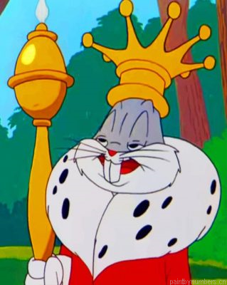 Bugs Bunny Wearing Crown Painting By Numbers.png