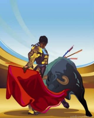 Bullfighter Illustration Painting By Numbers.png
