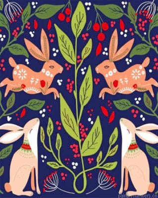 Bunnies Folk Art Painting By Numbers.png