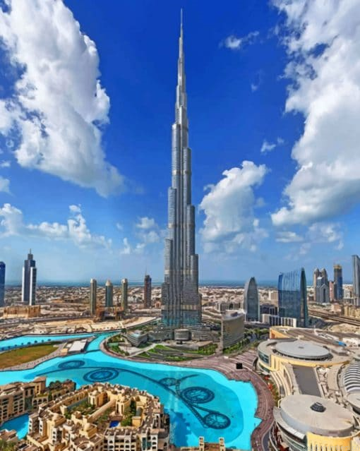 Burj Khalifa Landmarks Painting By Numberss.png