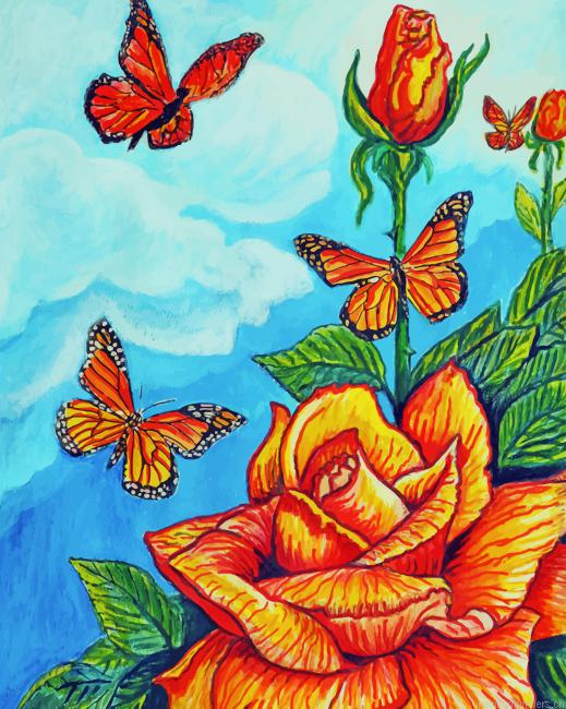 Butterflies And Roses Bob Crawford Painting By Numberss.png