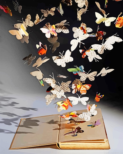 Butterflies Book Painting By Numberss.png