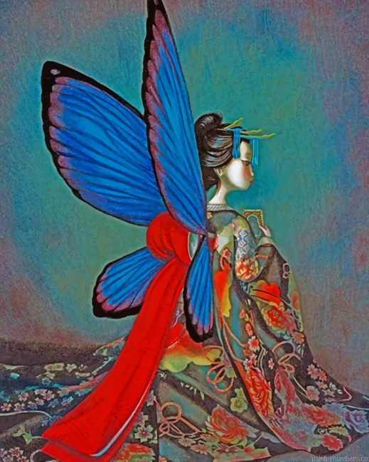 Butterfly Asian Woman Painting By Numberss.png