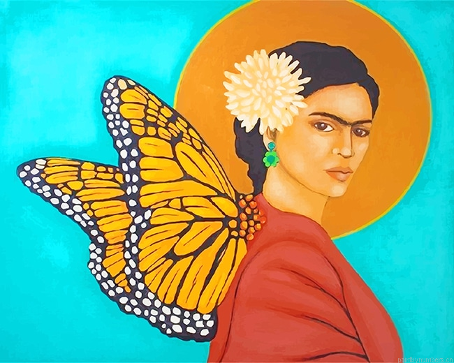 Butterfly Frida Kahlo Painting By Numberss.png
