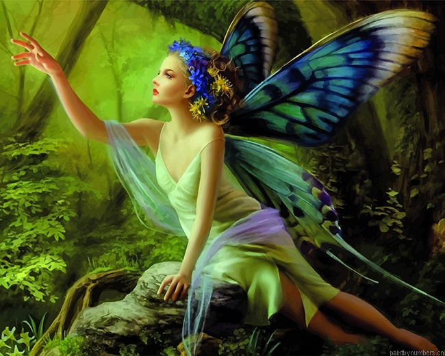 Butterfly Girl Painting By Numberss.png