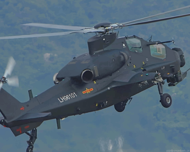 Caic Wz 10 Attack Helicopter China Military Painting By Numberss.png
