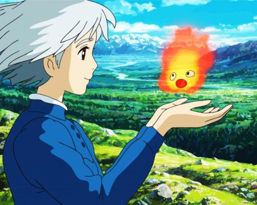 Calcifer And Sophie Painting By Numberss.png
