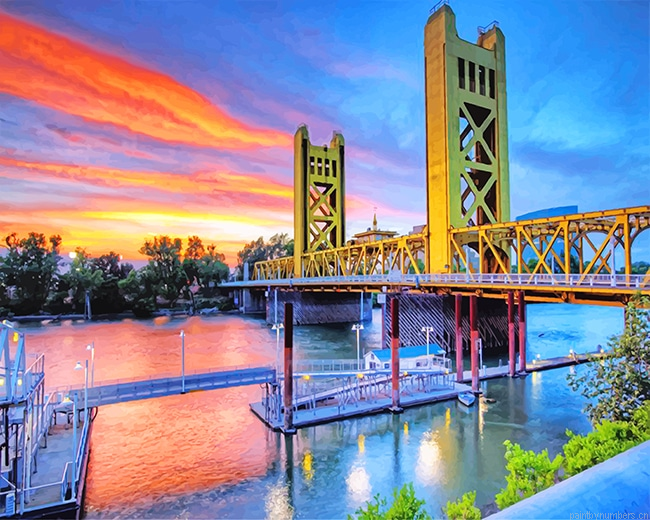 California Sacramento Tower Bridge Painting By Numberss.png