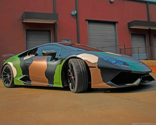 Camo Wrapped Lamborghini Huracan Cars Painting By Numberss.png