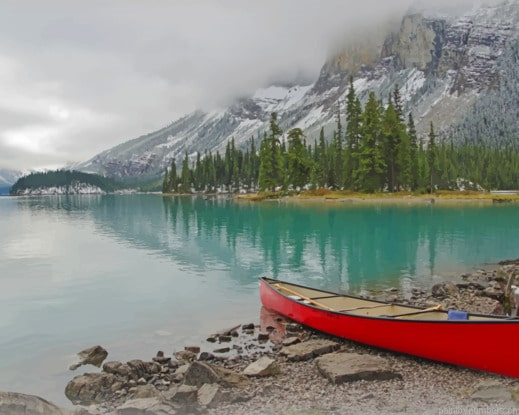 Canada Parks Mountains Lake Landscapes Painting By Numberss.png