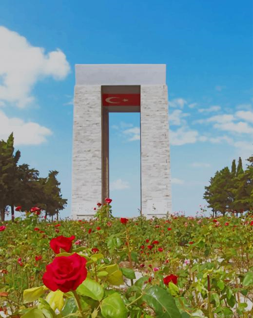 Canakkale Martyrs Monument Landmarks Painting By Numberss.png