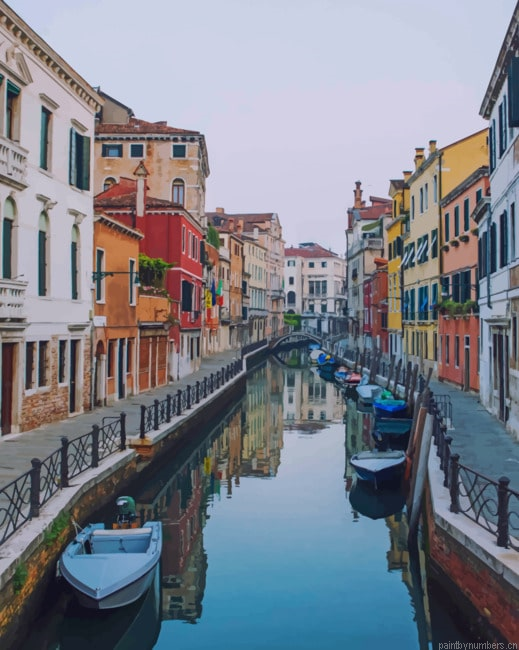 Canal In Italy Cities Painting By Numberss.png
