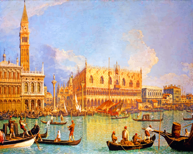Canaletto Veduta Del Palazzo Ducale Painting By Numberss.png
