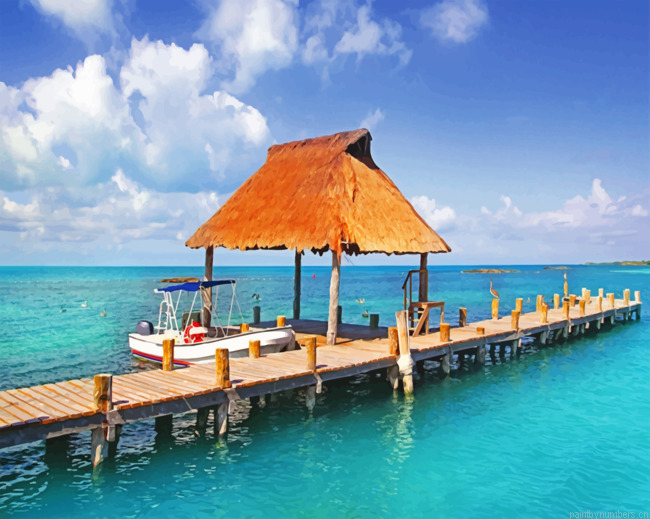 Cancun Beach Mexico Painting By Numbers.png