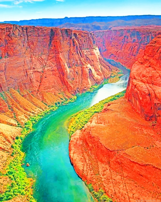 Canyon Within Mountains Landscapes Painting By Numberss.png