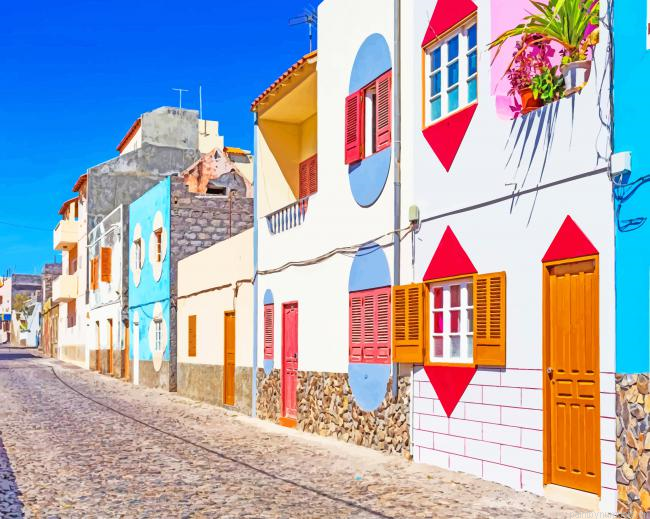 Cape Verde Houses Cities Painting By Numberss.png