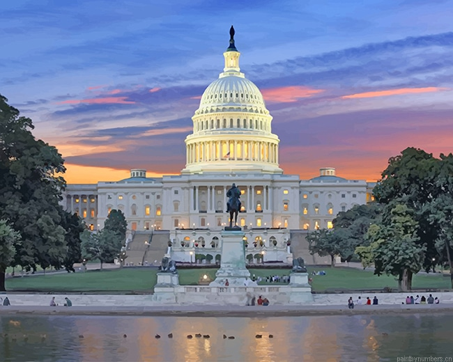 Capitol Grounds Washington Buildings Painting By Numberss.png