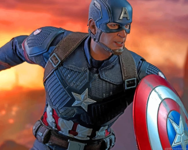 Captain America Hero Movies Painting By Numberss.png