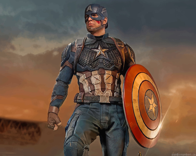 Captain America Shield Saver Movies Painting By Numberss.png