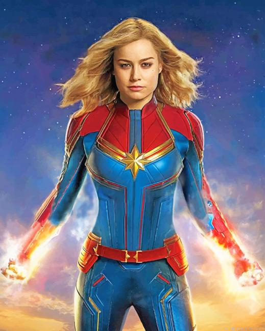 Captain Marvel Woman Movies Painting By Numbers.png