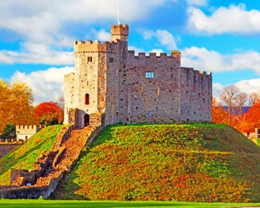 Cardiff Castle Wales Buildings Painting By Numberss.png
