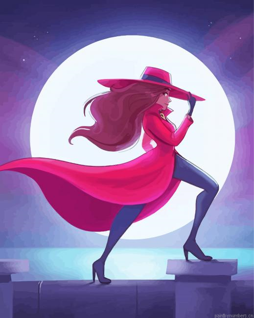 Carmen Sandiego Art Painting By Numberss.png