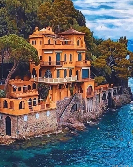 Castello Brown Italy Buildings Painting By Numberss.png