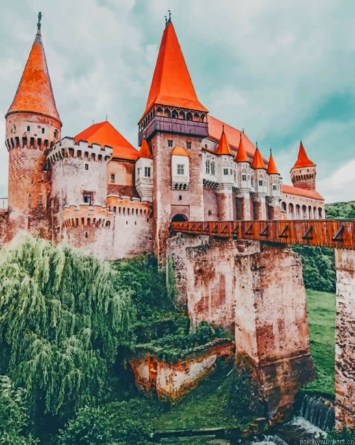 Castelul Corvinilor Buildings Painting By Numberss.png