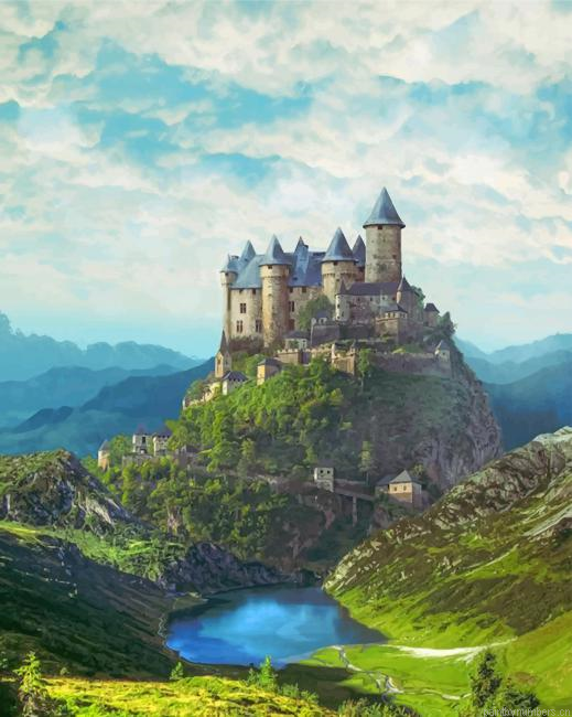 Castle In Forest Painting By Numbers.png