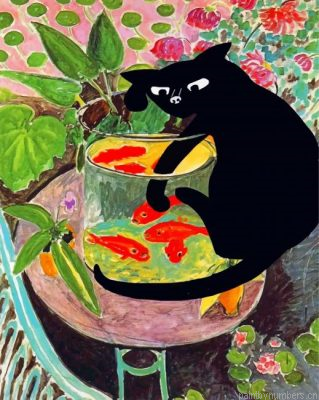 Cat And Goldfish Painting By Numbers.png