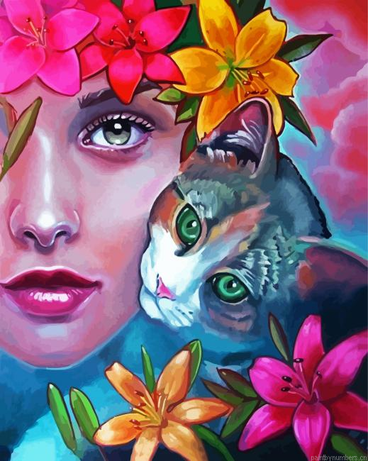 Cat And Lady Painting By Numbers.png