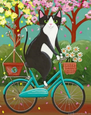 Cat Enjoying The Spring Painting By Numbers.png