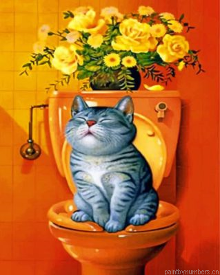 Cat Using Toilet Painting By Numbers.png