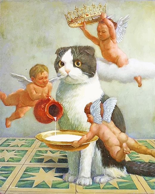 Cat And Angels Animals Painting By Numberss.png