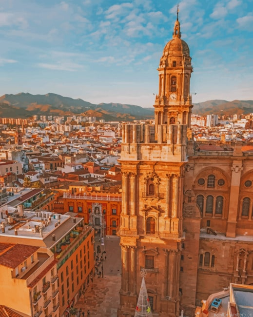 Cathedral De La Encarnacion De Malaga Buildings Painting By Numberss.png