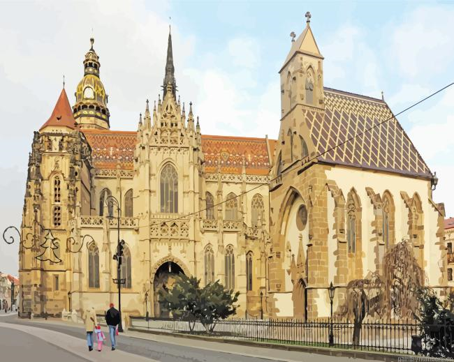 Cathedral Of St Elizabeth Kosice Slovakia Painting By Numberss.png