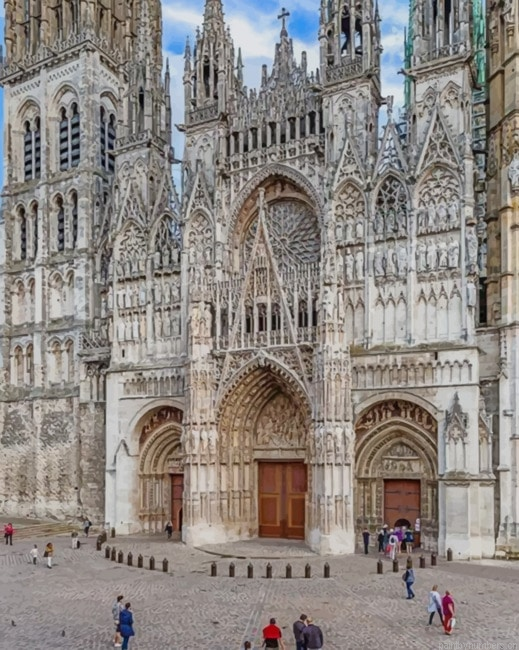 Cathedrale Notre Dame De Rouen Buildings Painting By Numberss.png